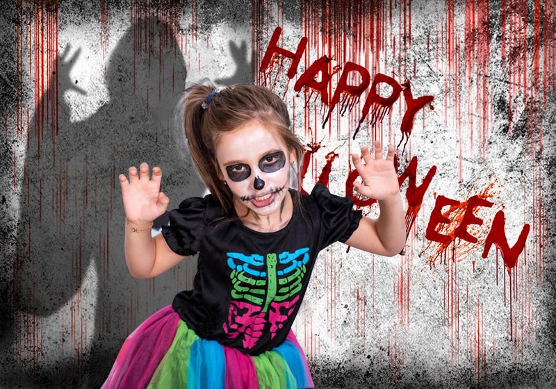 LTLYH 7x5ft Bloody Halloween Backdrop Halloween Horror Photography Background for Party Decorations Trick or Treat Banner for Photo Booth 066 - Image 3